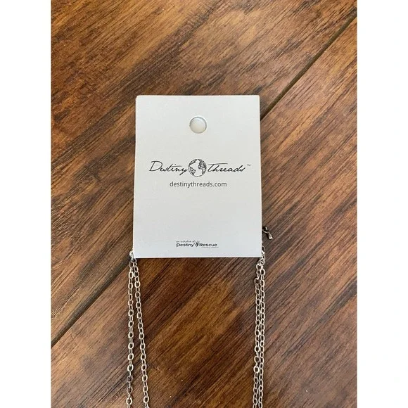 NEW Multi Gemstone Chip Necklace Artisan Handcrafted Multi Strand Boho Natural - Picture 3 of 6